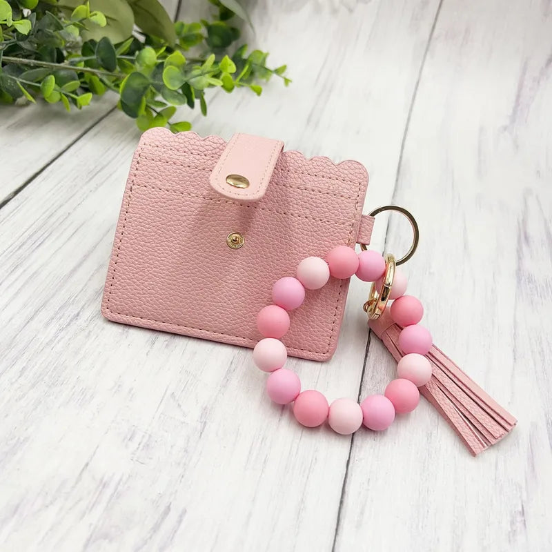 Beaded Flat Wallet