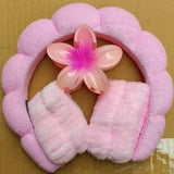 Plumeria Spa Head Band & Claw Clip Set