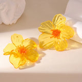 Hawaiian Acrylic Flower Earrings