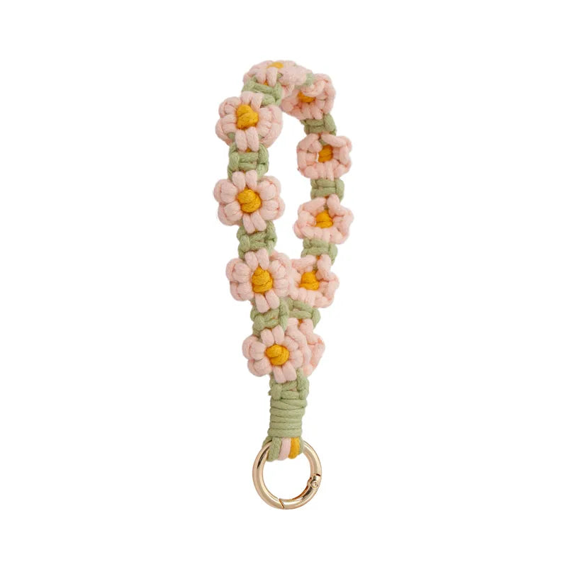 Handcrafted Daisy Mobile Phone Lanyard