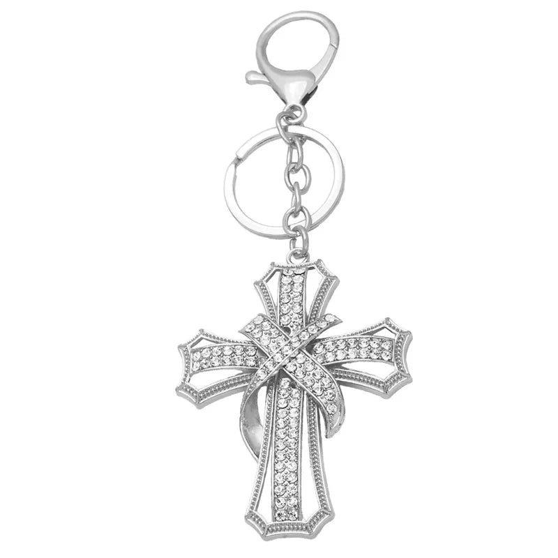 Metal Cross Keychain