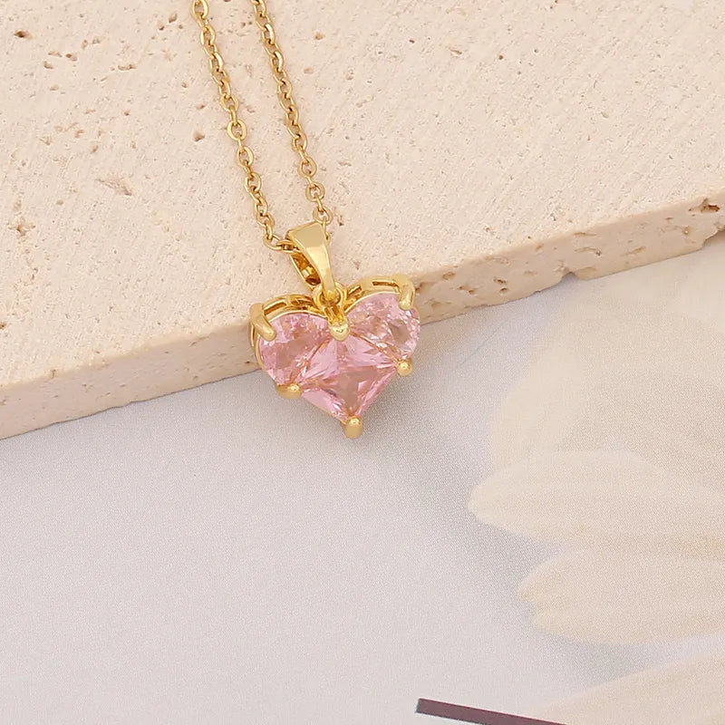 Marlie Pink Heart Necklace
