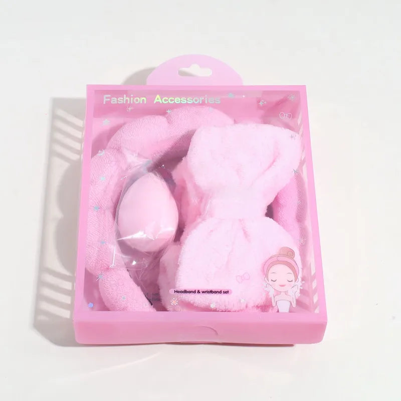 Plumeria Spa Head Band & Claw Clip Set