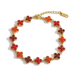 Four Leaf Clover Rhinestone Bracelet