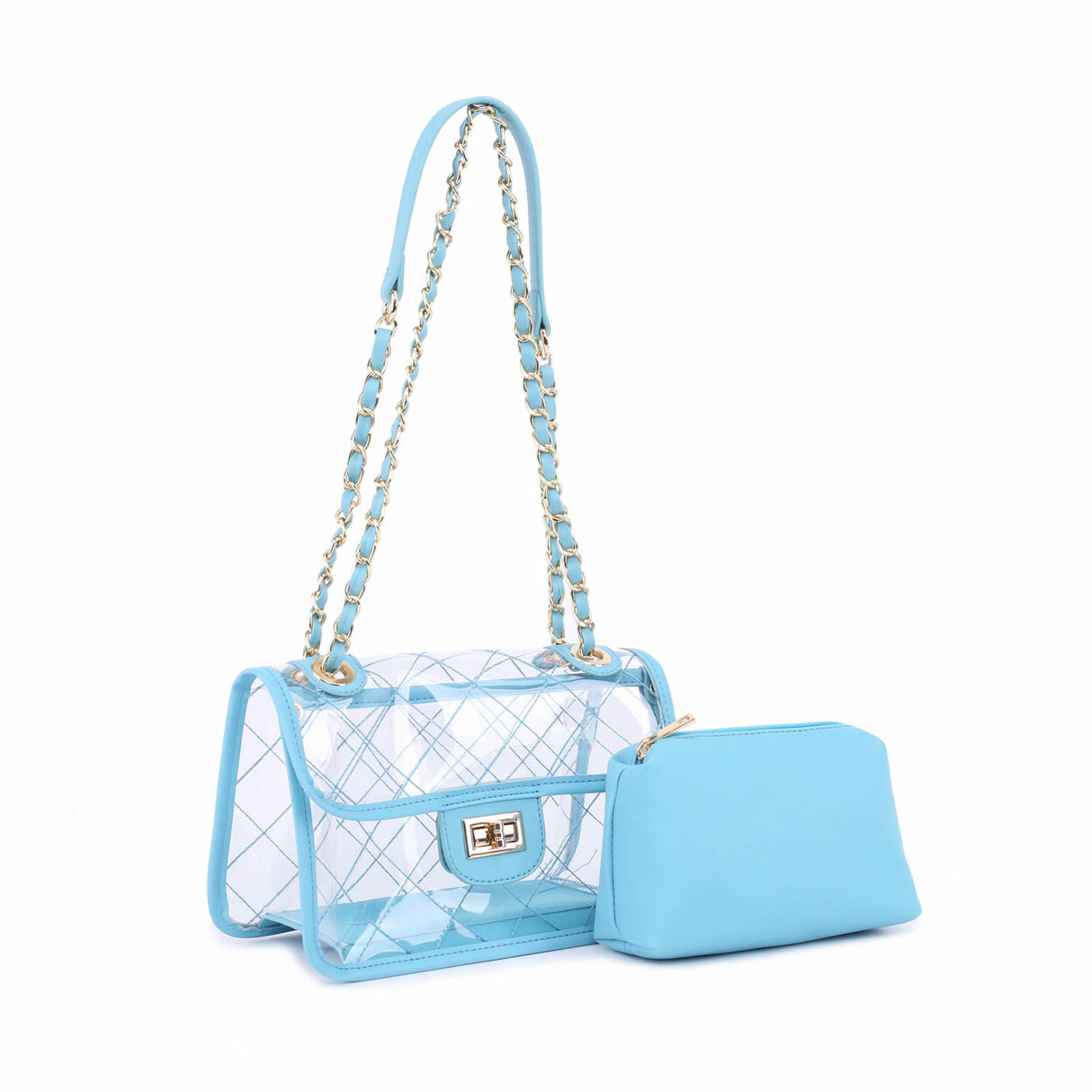 Quilt Transparent 2-in-1 Classic Shoulder Bag