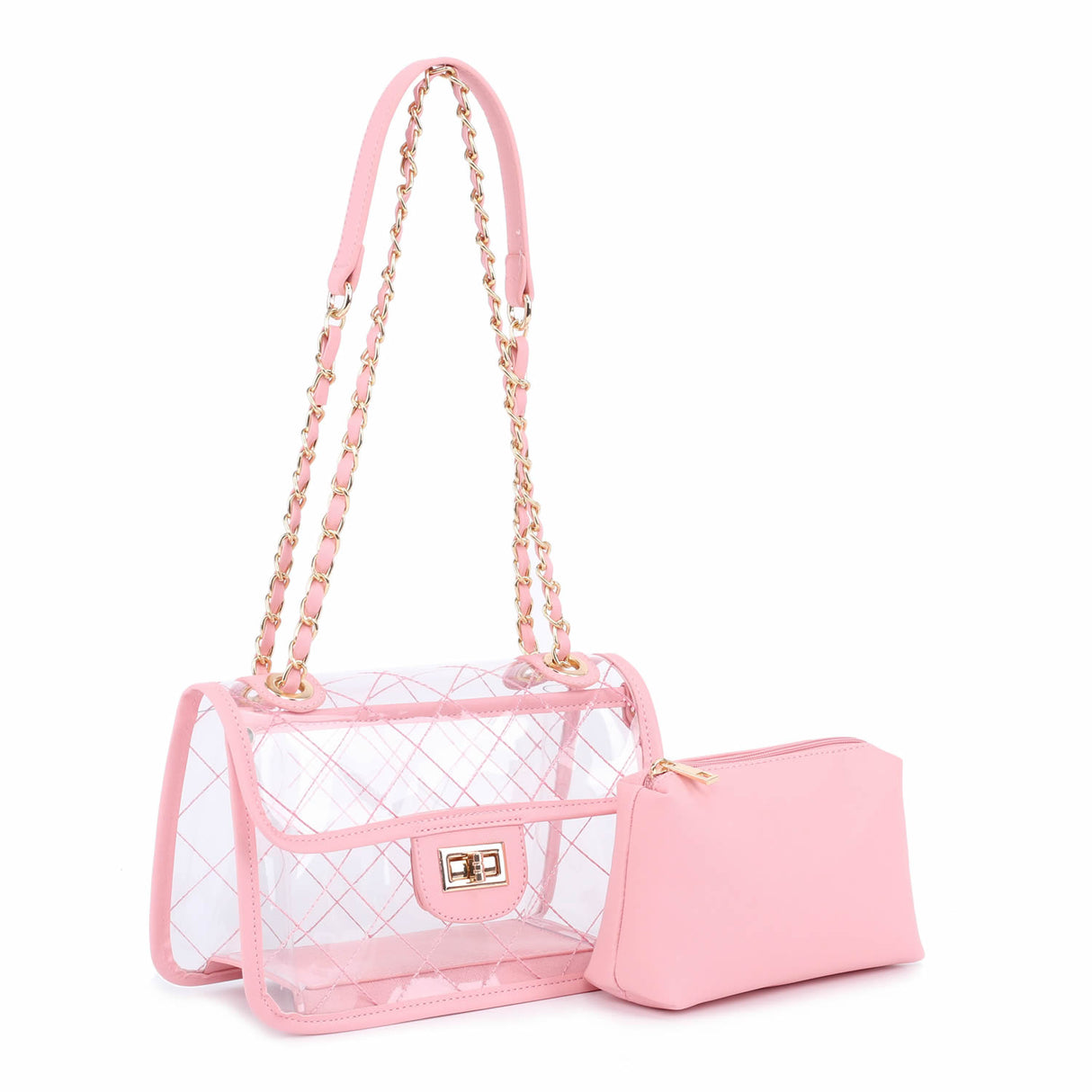 Quilt Transparent 2-in-1 Classic Shoulder Bag