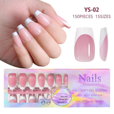 3 in 1 French Tip Gel Nail Set