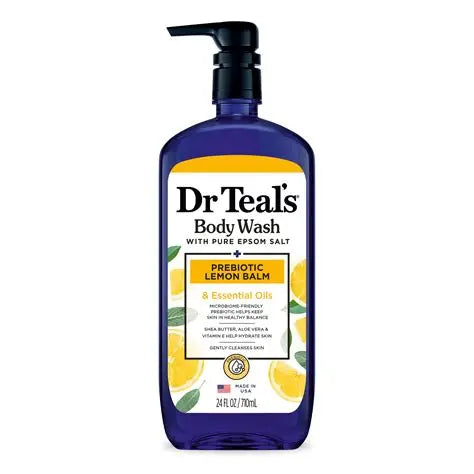 Dr Teal's Prebiotic Lemon Balm Body Wash with Pure Epsom Salt & Essential Oils