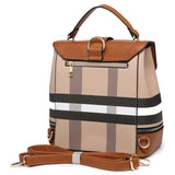 Plaid Check Convertible 2-in-1 Backpack