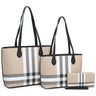 Sasha Plaid 3-in-1 Shopper Set