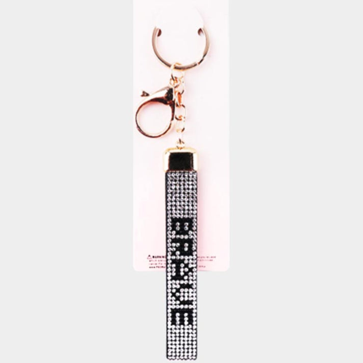 'Brave' Crystal Embellished Keychains