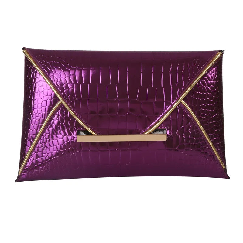 Croc Evening Envelope Clutch