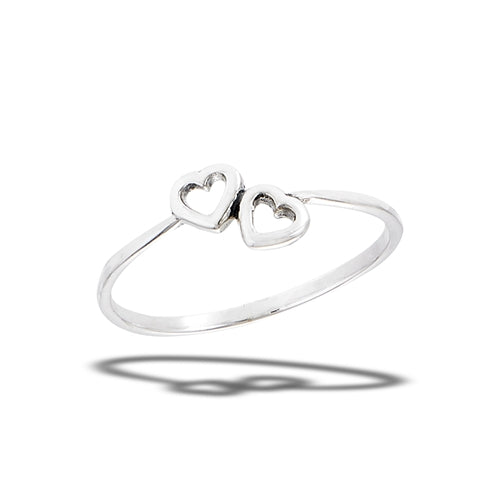 925 Double Heart Ring