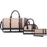 Plaid Check 3-in-1 Duffle Satchel Set