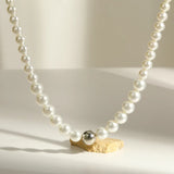 Simple White Pearl Necklace
