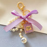 Pearl Perfume Bottle Keychains