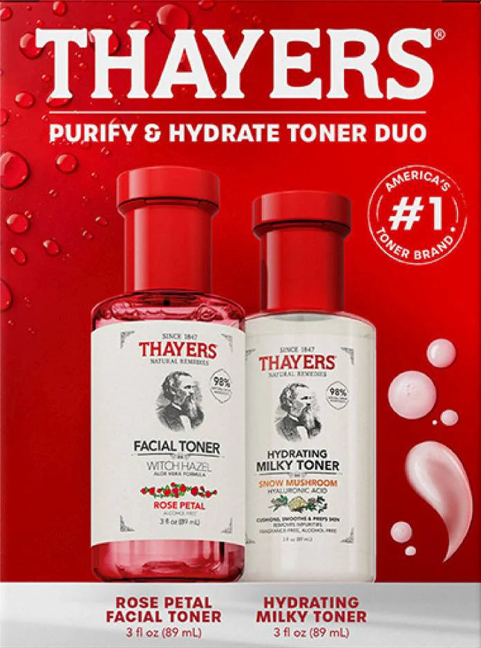 Thayers Daily Toner Duo Kit (Rose/Milky)
