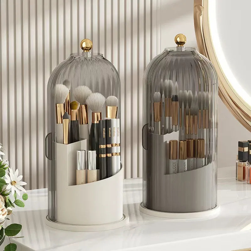 Transparent Pulling Door Makeup Brush Organiser