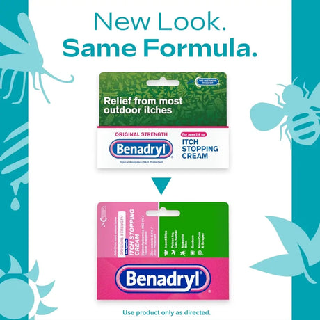 Original Strength BENADRYL® Itch Stopping Cream Topical Analgesic for Skin Relief