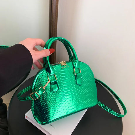 CROC Metallic Handbag