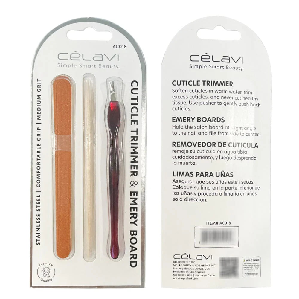 Celavi Cuticle Trimer & Emery Board Set