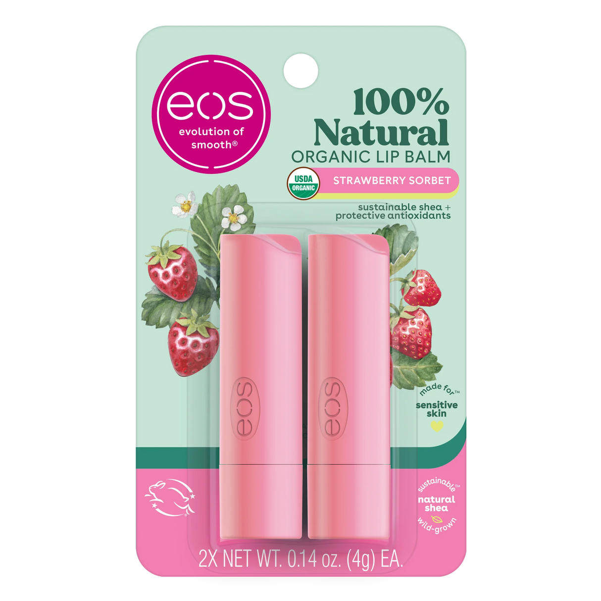 Eos Organic Stick Lip Balm Strawberry Sorbet