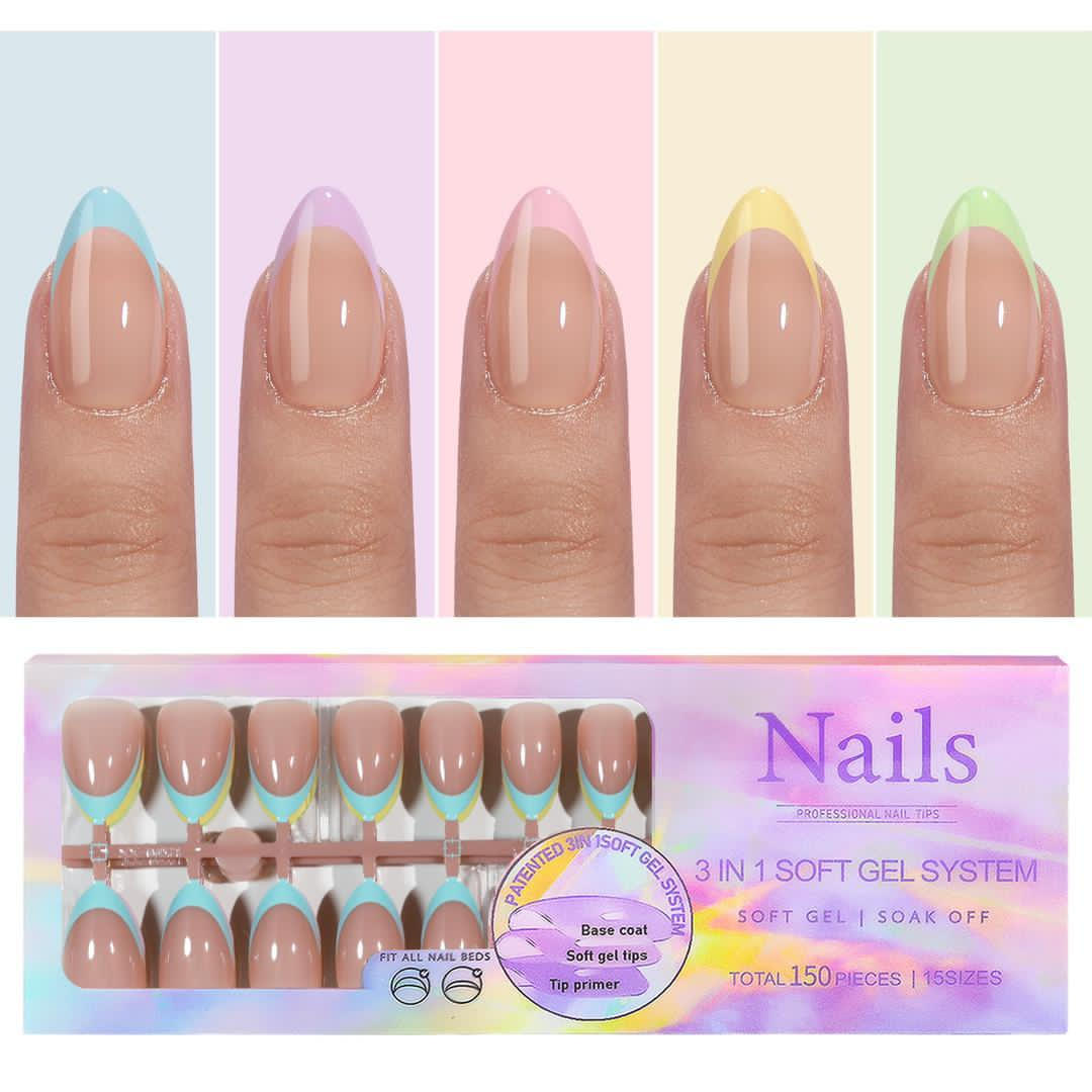 3 in 1 Gel Pastel Nails