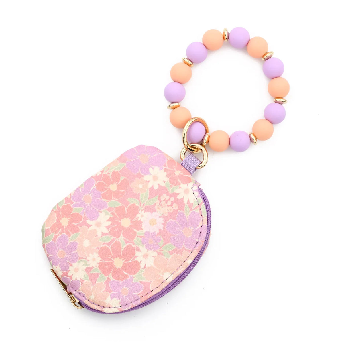 Floral Beaded Coin Pouch