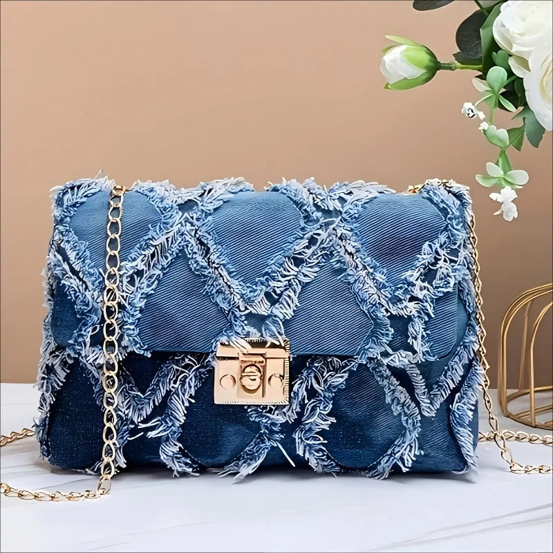 Jean Distressed Crossbody Bag