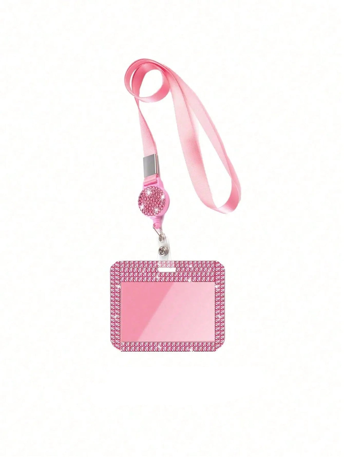 Bubble Pink Rhinestone Id Holder