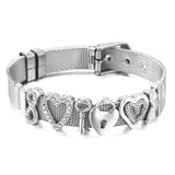 Stainless Steel Wire Charm Bracelet