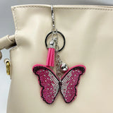 Rhinestone Butterfly Keychain