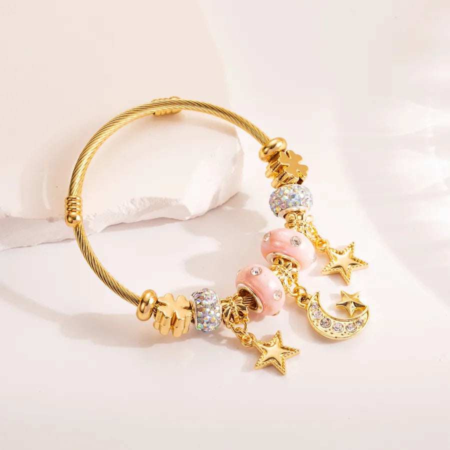 Diva Gold Charm Bracelet