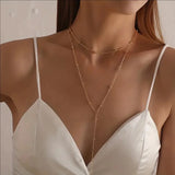 'Y' Shaped  Layered Necklace