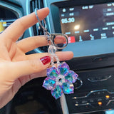 Crystal Flower Keychain
