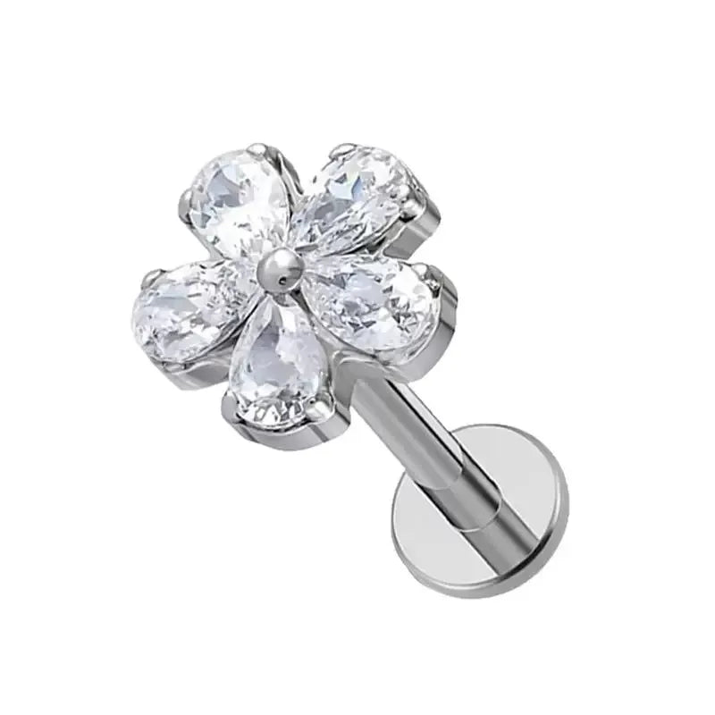 Petal Flower Flat Back Earring