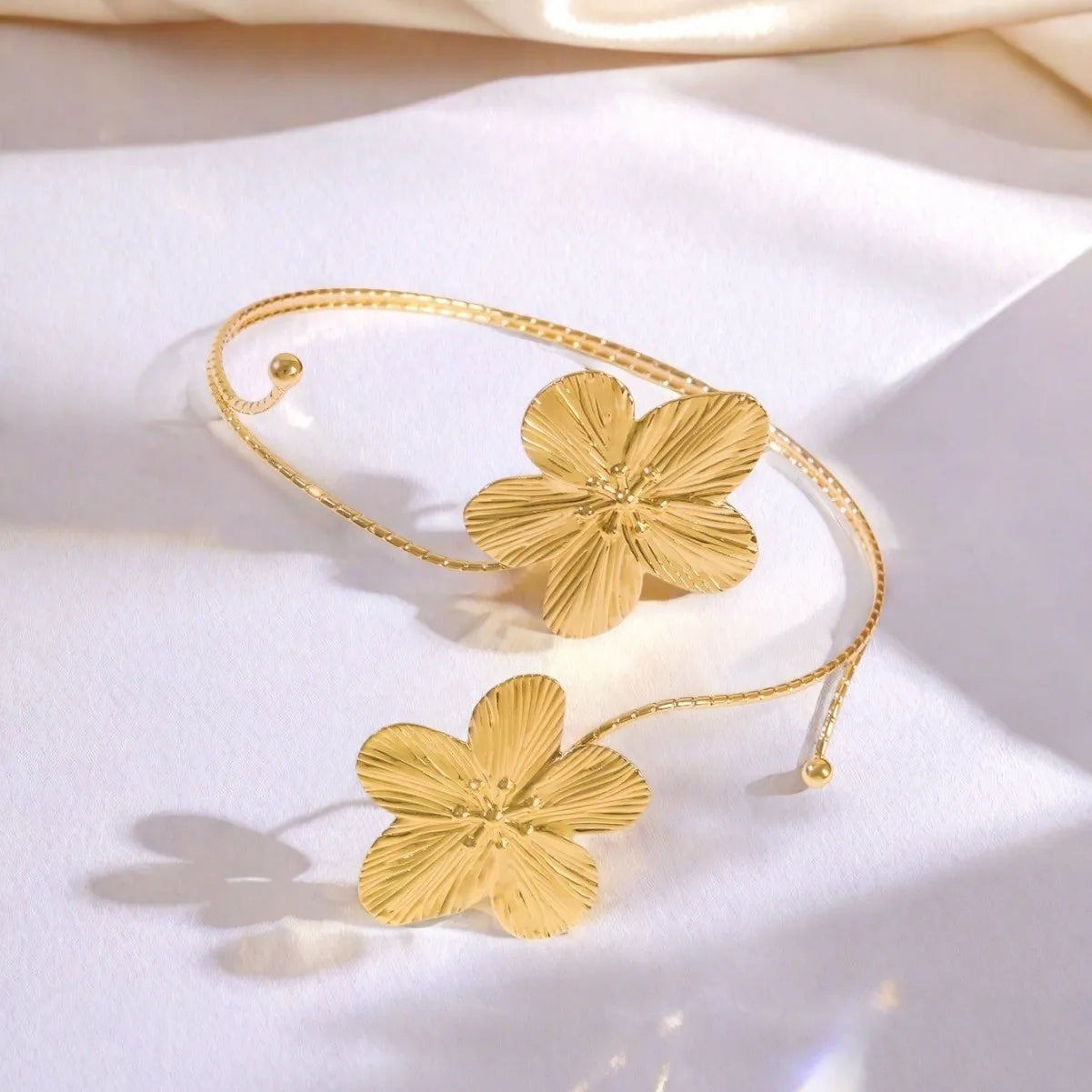 Gold Flower Arm Cuff