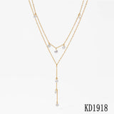 'Y' Shaped  Layered Necklace
