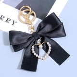 Silk Heart Bow Keychain