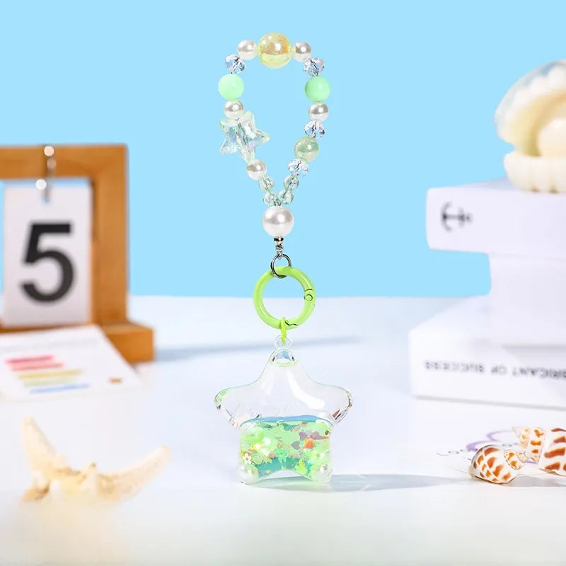 Star Water Filled Keychain