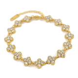 Four Leaf Clover Rhinestone Bracelet