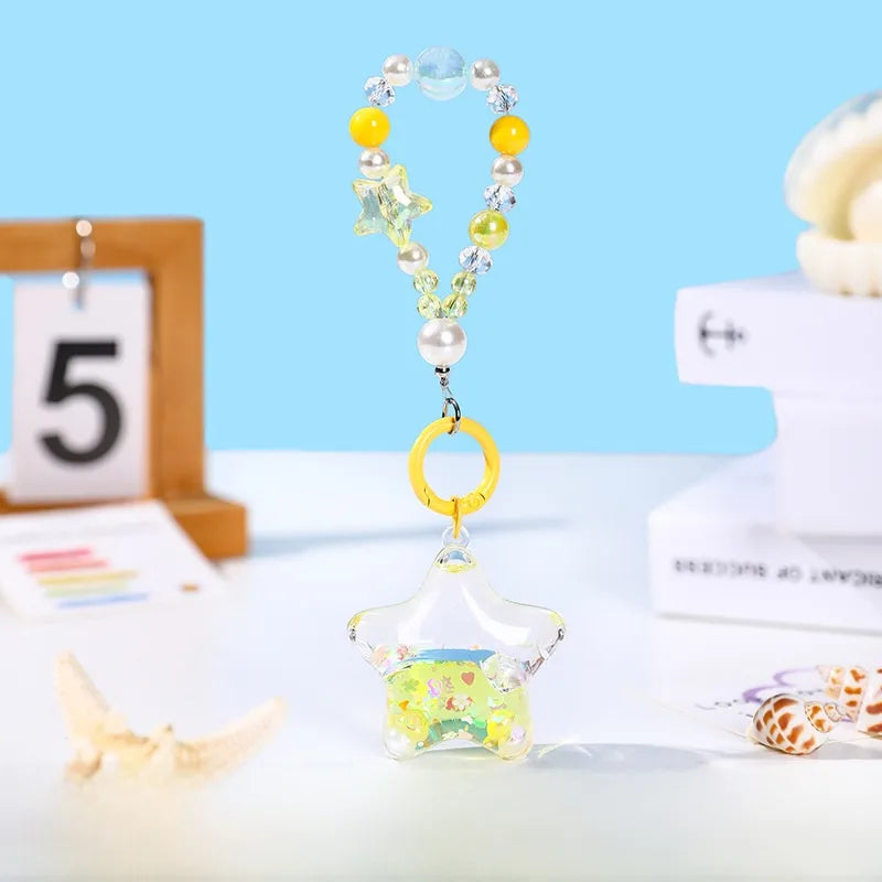 Star Water Filled Keychain