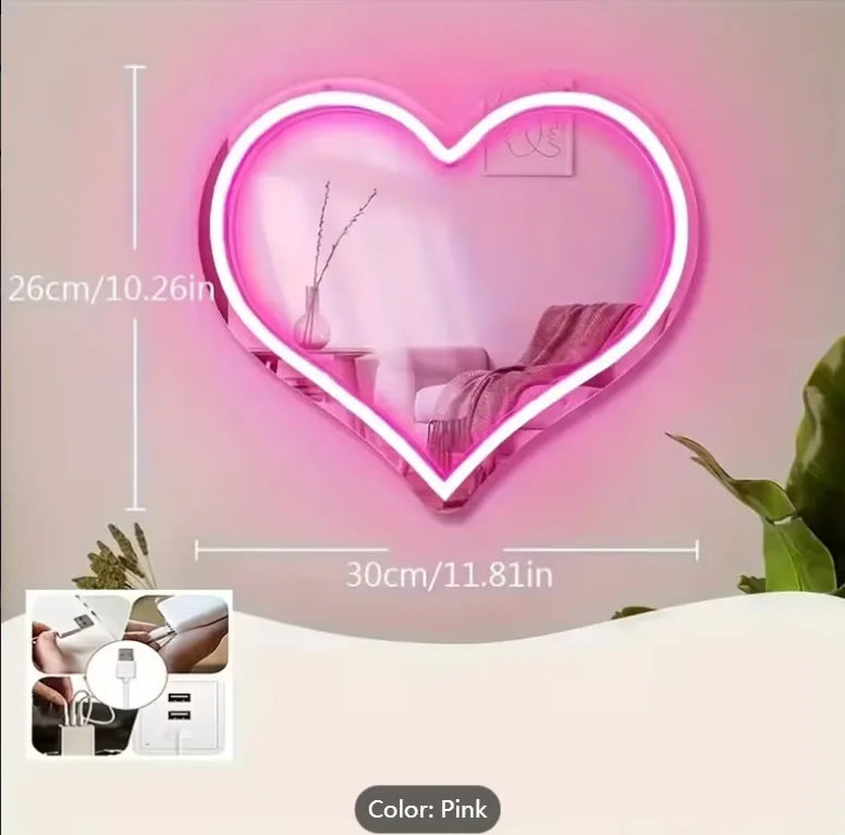 Cute Acrylic LED Wall Mirror