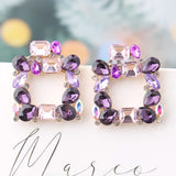 Bohemian Square Gem Earrings