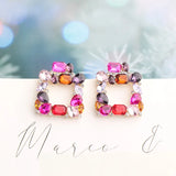 Bohemian Square Gem Earrings