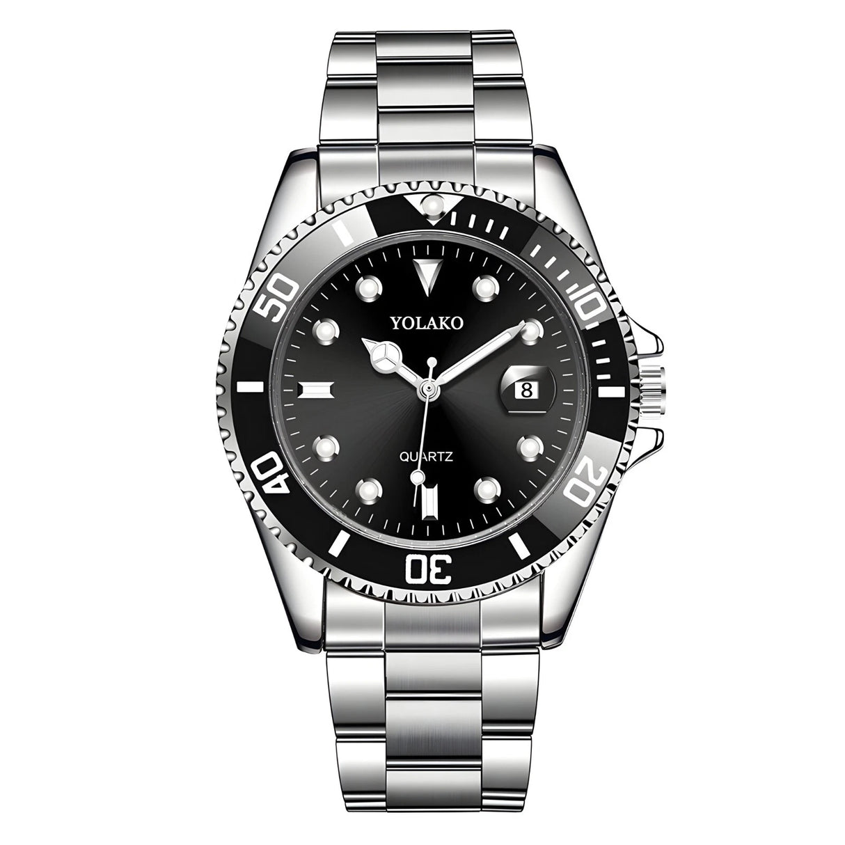 Yolako Men Watch Stainless Steel Quart