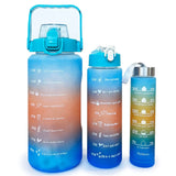 Motivational Water Bottle 3PC Set