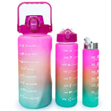 Motivational Water Bottle 3PC Set