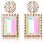 Mini Rhinestone Glass Dangle Earrings