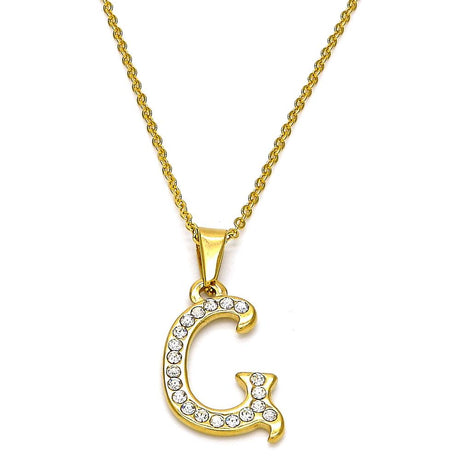 Stainless Steel Rhinestone Necklace